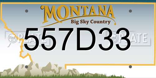 557D33 Montana License Plate