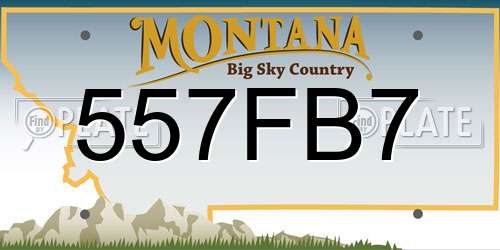 557FB7 Montana License Plate