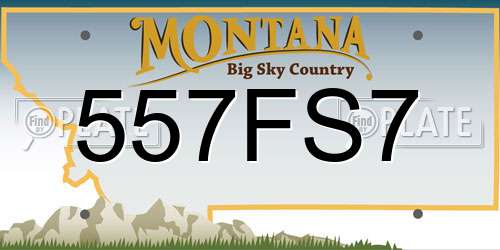 557FS7 Montana License Plate