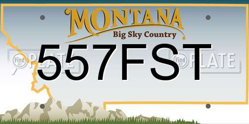 557FST Montana License Plate