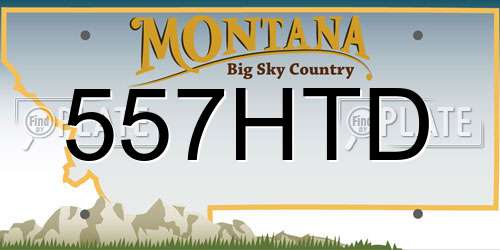 557HTD Montana License Plate