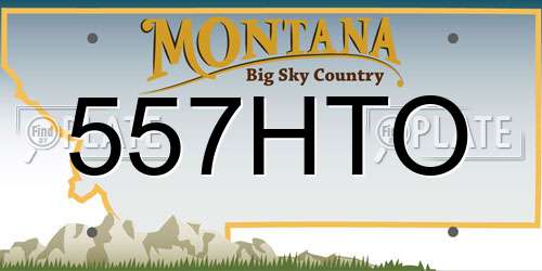 557HTO Montana License Plate