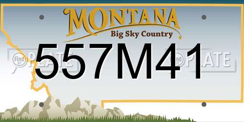 557M41 Montana License Plate