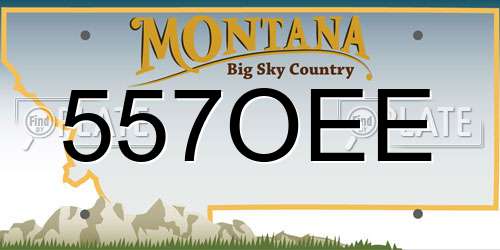 557OEE Montana License Plate