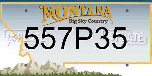 557P35 Montana License Plate