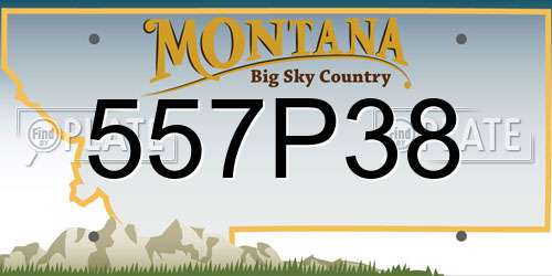 557P38 Montana License Plate
