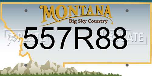 557R88 Montana License Plate