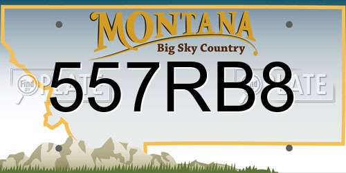 557RB8 Montana License Plate
