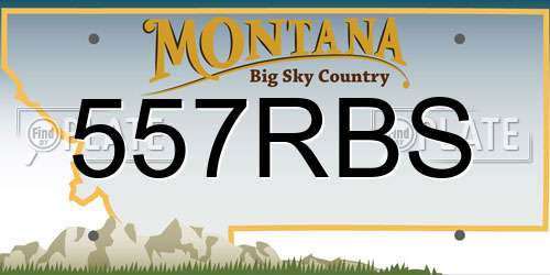 557RBS Montana License Plate