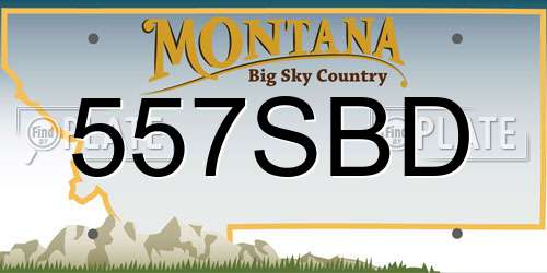 557SBD Montana License Plate