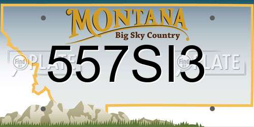 557SI3 Montana License Plate
