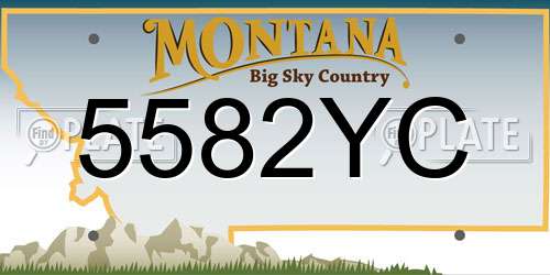 5582YC Montana License Plate