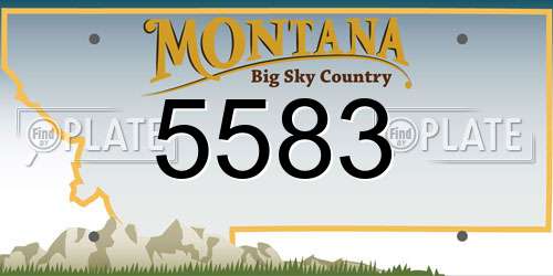 5583 Montana License Plate