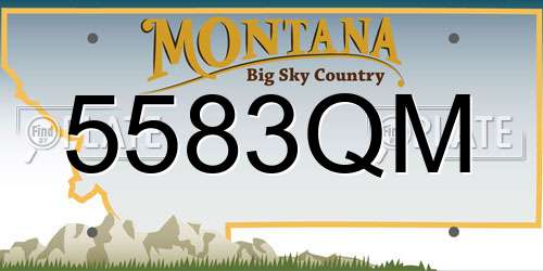 5583QM Montana License Plate