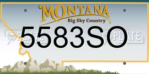 5583SO Montana License Plate