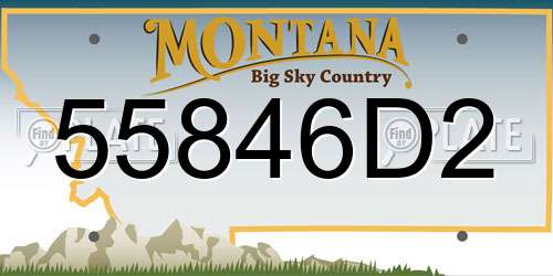 55846D2 Montana License Plate