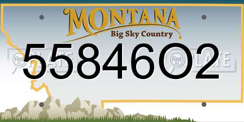 55846O2 Montana License Plate
