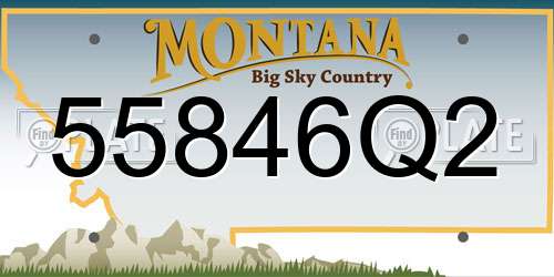 55846Q2 Montana License Plate