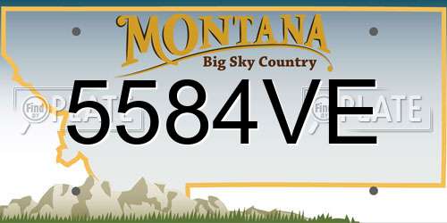 5584VE Montana License Plate