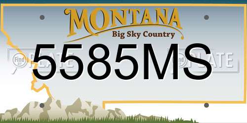 5585MS Montana License Plate