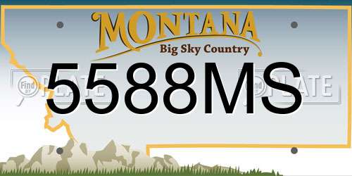 5588MS Montana License Plate