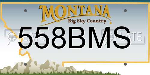 558BMS Montana License Plate