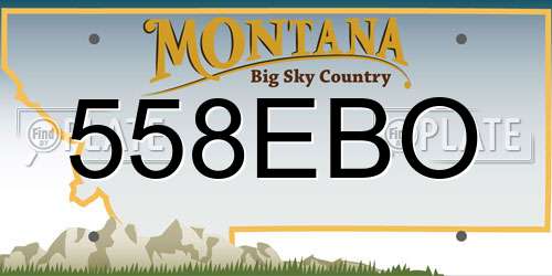 558EBO Montana License Plate
