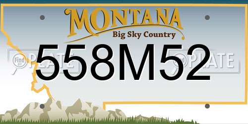 558M52 Montana License Plate