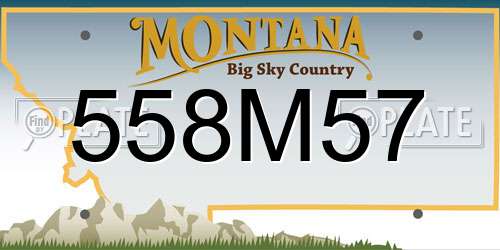 558M57 Montana License Plate