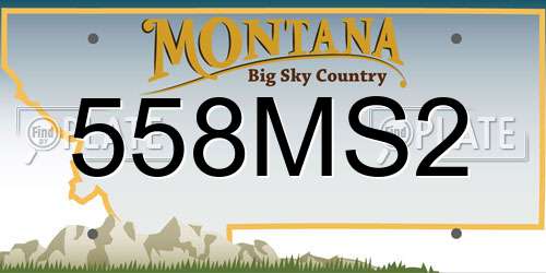 558MS2 Montana License Plate