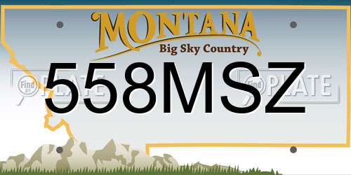558MSZ Montana License Plate