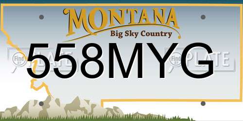 558MYG Montana License Plate