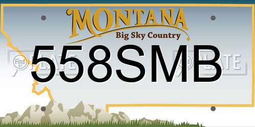 558SMB Montana License Plate
