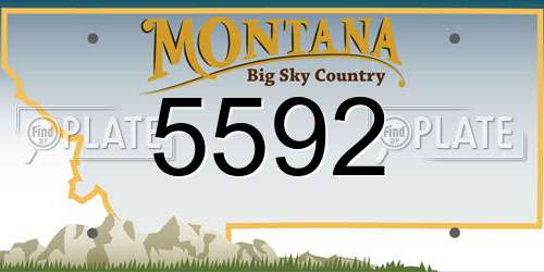 5592 Montana License Plate