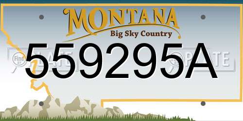 559295A Montana License Plate