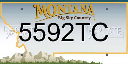 5592TC Montana License Plate