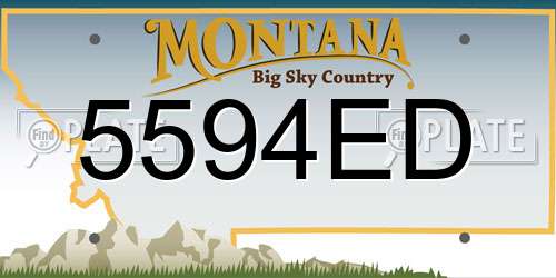 5594ED Montana License Plate