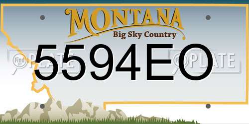5594EO Montana License Plate