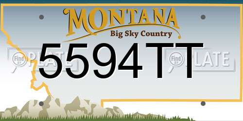 5594TT Montana License Plate