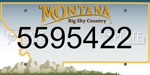 5595422 Montana License Plate