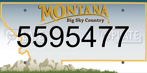 5595477 Montana License Plate