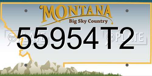 55954T2 Montana License Plate