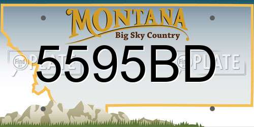 5595BD Montana License Plate