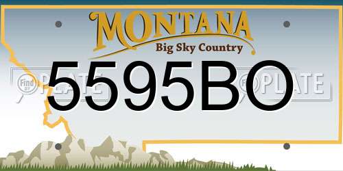 5595BO Montana License Plate
