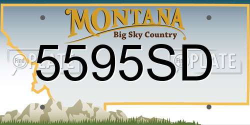 5595SD Montana License Plate