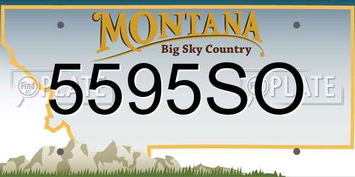 5595SO Montana License Plate