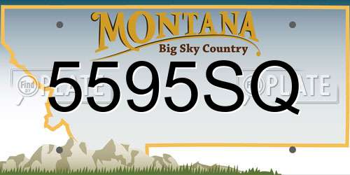 5595SQ Montana License Plate