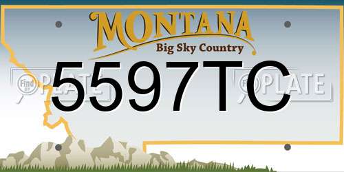 5597TC Montana License Plate