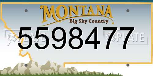 5598477 Montana License Plate
