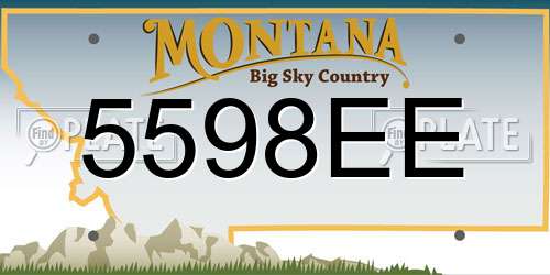 5598EE Montana License Plate